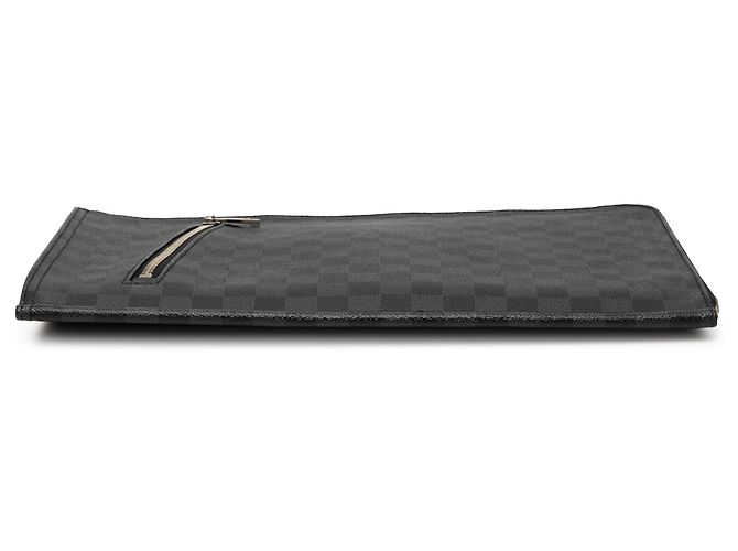 Black Louis Vuitton Damier Graphite Poche Documents Portfolio Clutch Bag - view 3