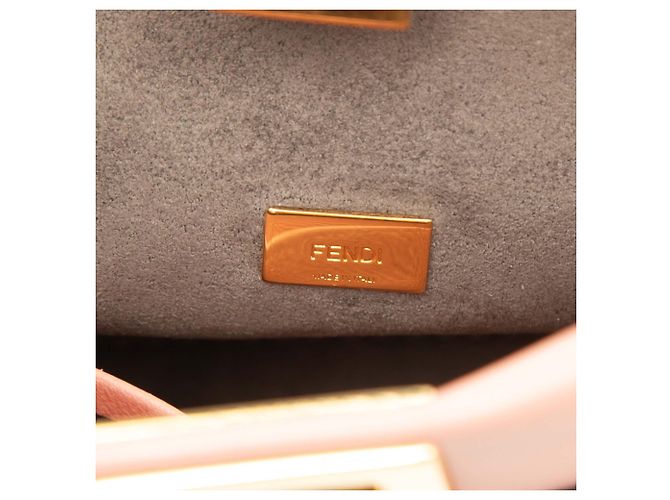 Borsa Fendi Micro Peekaboo in pelle rosa - vista 5