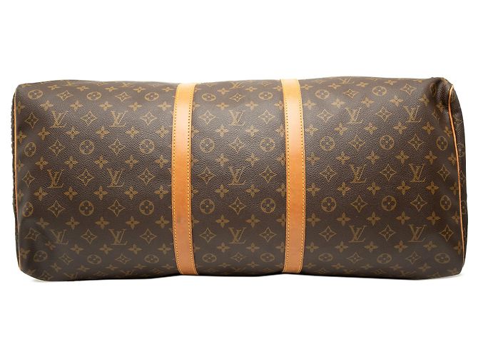 Borsa da viaggio Louis Vuitton Monogram Keepall 60 Marrone - vista 3