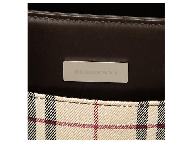 Borsa Tote Burberry House Check Canvas Beige - vista 5
