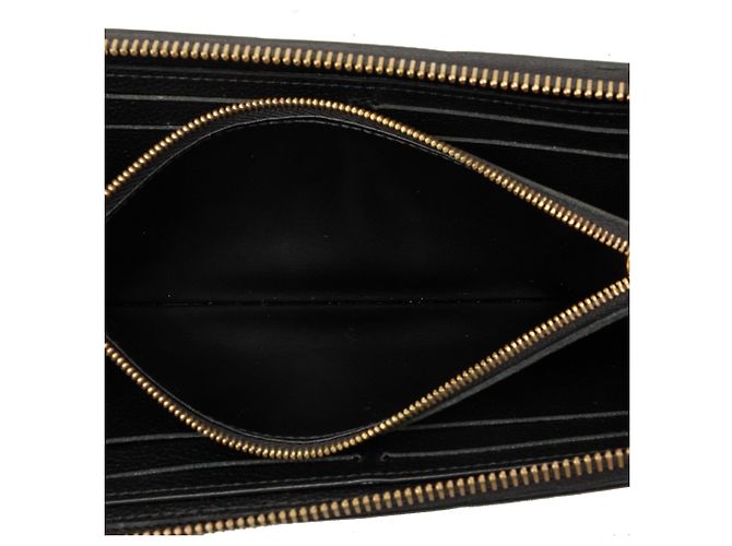 Portafoglio lungo Louis Vuitton Monogram Empreinte Clemence Nero - vista 4