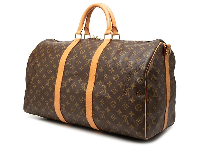 Borsa da viaggio Louis Vuitton Monogram Keepall Bandouliere 50 Marrone - vista 2