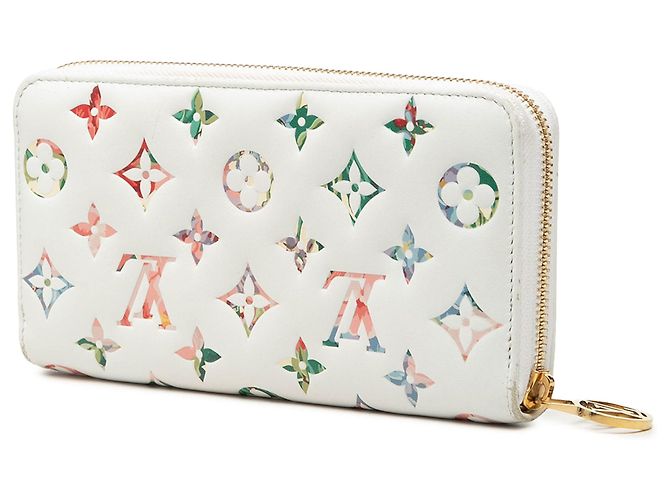 Cartera larga Louis Vuitton Monogram Garden Zippy Blanca Blanco - vista 2