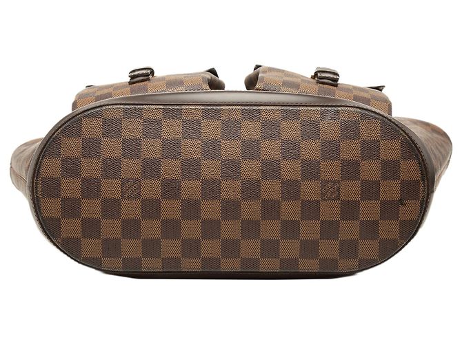 Borsa Tote Louis Vuitton Damier Ebene Manosque GM marrone - vista 3