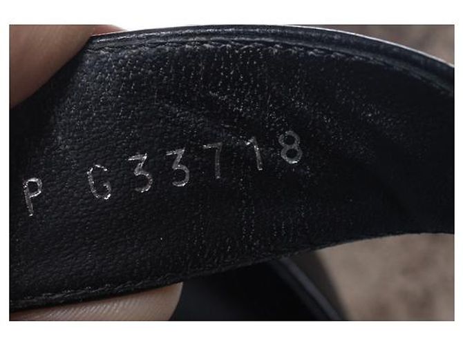 Chanel, back leather chain peep-toe slingback heels Black - view 9