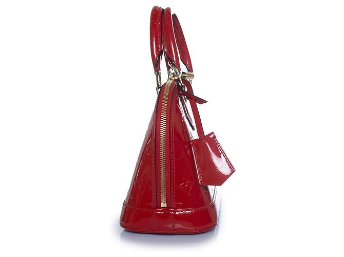 Louis Vuitton, Monogram vernis alma BB in cerise Rosso - vista 3