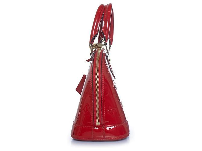 Louis Vuitton, Monogram vernis alma BB in cerise Rosso - vista 4