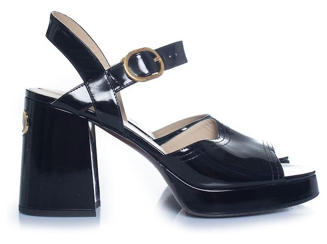Valentino Garavani, sandali con platform Fawcette 100 Nero - vista 4
