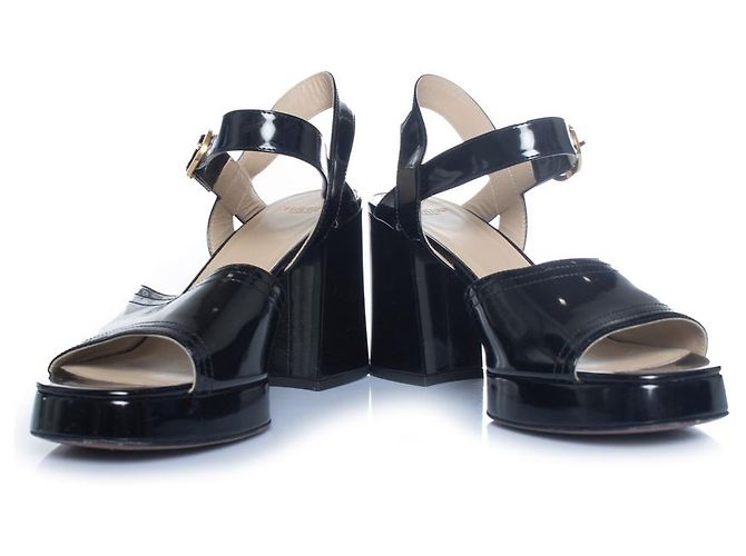 Valentino Garavani, sandali con platform Fawcette 100 Nero - vista 6