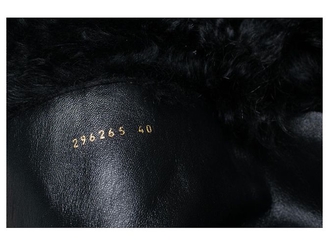 Gucci, botines de cuña en ante Microguccissima Negro - vista 8