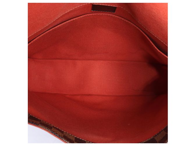 Borsa a tracolla Louis Vuitton Damier Bastille in Brown Rosso - vista 12