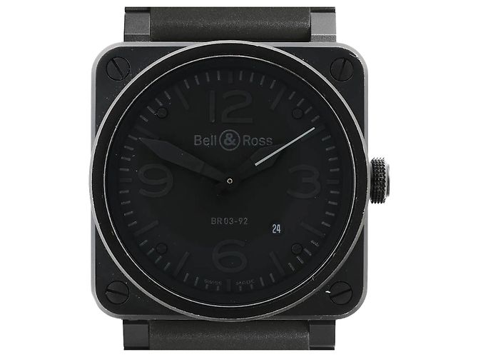 Orologio Bell & Ross Phantom BR03-92-S 02938 SS & Rubber AT con quadrante nero - vista 2