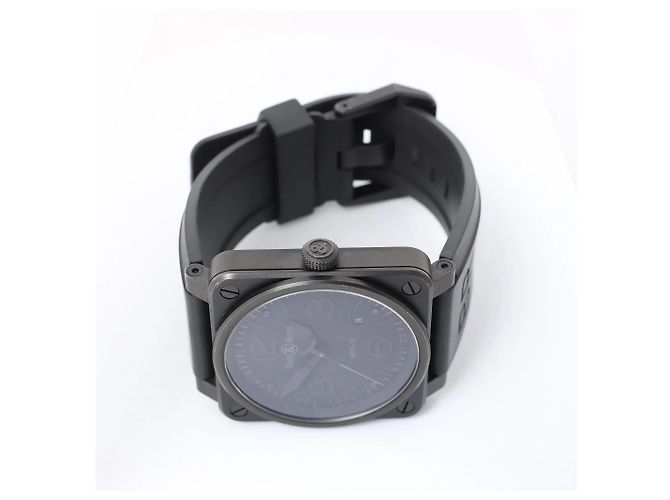 Orologio Bell & Ross Phantom BR03-92-S 02938 SS & Rubber AT con quadrante nero - vista 4