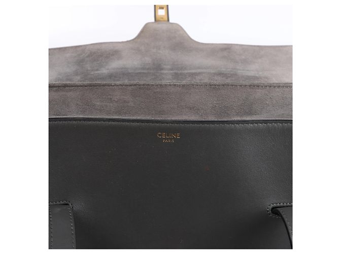 Céline Celine Sac 16 Medium Borsa a tracolla in pelle Grigia Grigio - vista 11