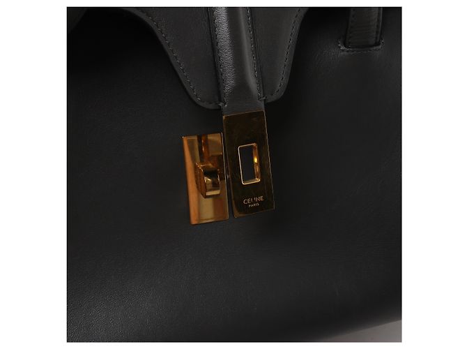 Céline Celine Sac 16 Medium Borsa a tracolla in pelle Grigia Grigio - vista 12