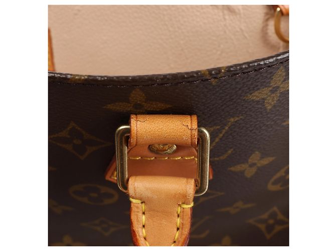 Louis Vuitton Sac Plat Monogram Canvas Handbag in Brown M51140 Beige - vista 14