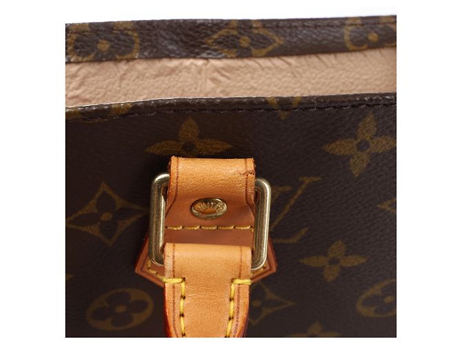 Louis Vuitton Sac Plat Monogram Canvas Handbag in Brown M51140 Beige - vista 15