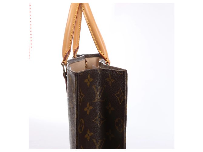 Louis Vuitton Sac Plat Monogram Canvas Handbag in Brown M51140 Beige - vista 4