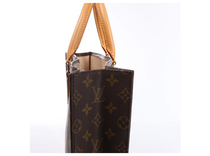 Louis Vuitton Sac Plat Monogram Canvas Handbag in Brown M51140 Beige - vista 5