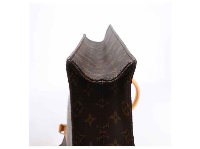 Louis Vuitton Sac Plat Monogram Canvas Handbag in Brown M51140 Beige - vista 9