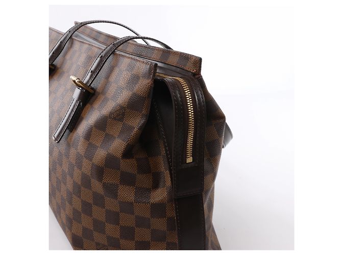Borsa a tracolla Louis Vuitton Chelsea Damier Ebene Marrone N51119 Rosso - vista 4