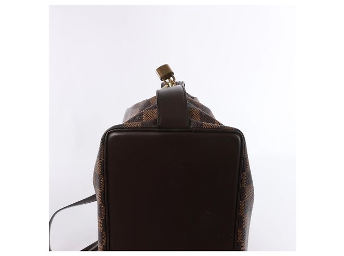 Borsa a tracolla Louis Vuitton Chelsea Damier Ebene in marrone N51119 Rosso - vista 9