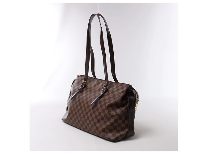Borsa a tracolla Louis Vuitton Chelsea Damier Ebene Marrone N51119 Rosso - vista 2