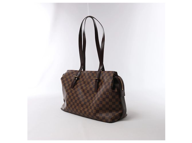 Borsa a tracolla Louis Vuitton Chelsea Damier Ebene Marrone N51119 Rosso - vista 3