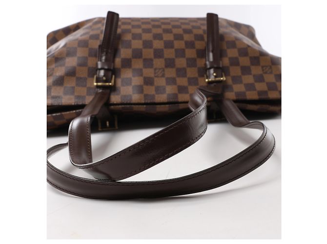 Borsa a tracolla Louis Vuitton Chelsea Damier Ebene Marrone N51119 Rosso - vista 4