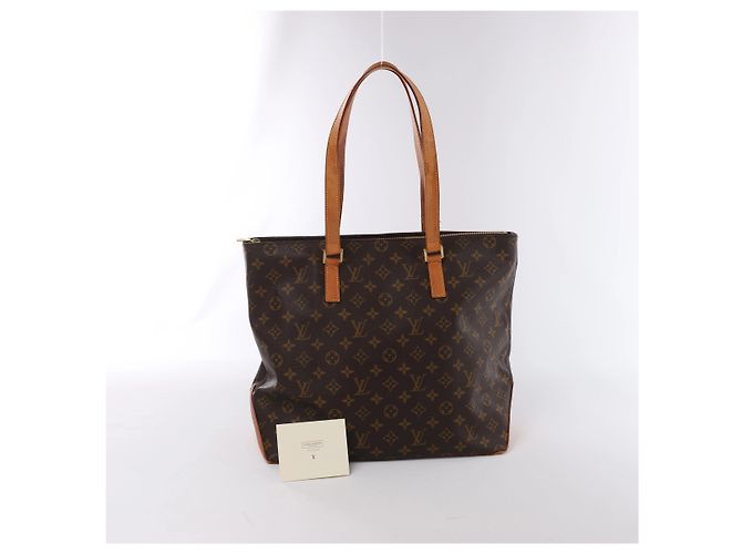 Borsa a tracolla Louis Vuitton Cabas Mezzo Monogram Canvas Brown M51151 Marrone - vista 14