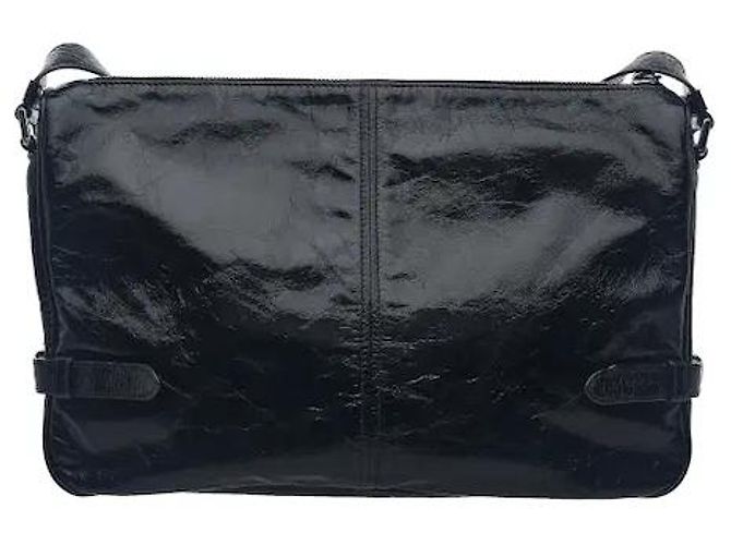 A leather shoulder bag showcasing smooth leather material and Prada's signature triangle logo. Its compact yet practical interior storage structure makes it easy to separately store belongings, and - view 2