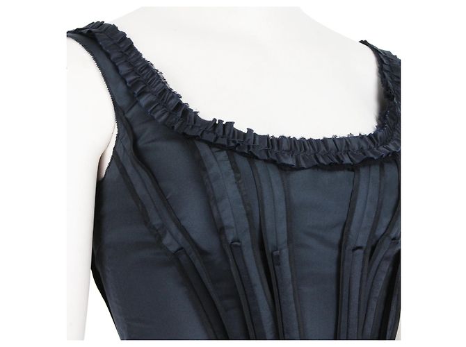 Ribbon Prada Top Corset Negro - vista 5