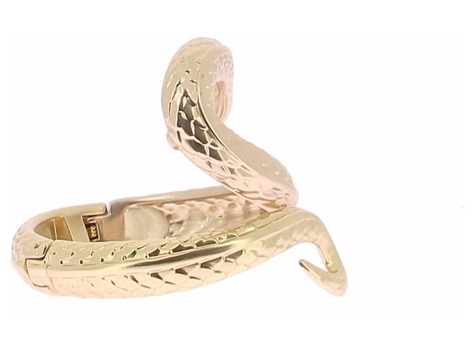 Roberto Cavalli Bracciale serpente dorato D'oro - vista 4