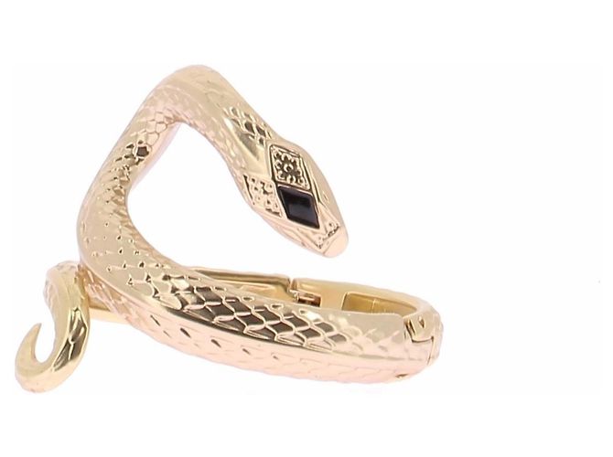 Roberto Cavalli Bracciale serpente dorato D'oro - vista 5