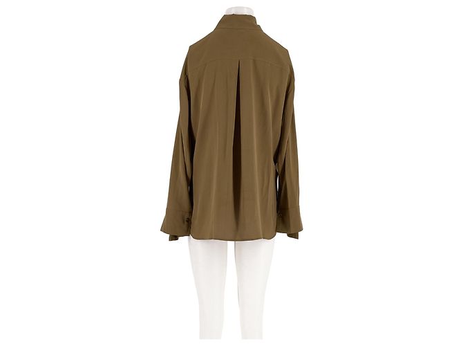 Camicia in seta SéZane kaki Cachi - vista 6