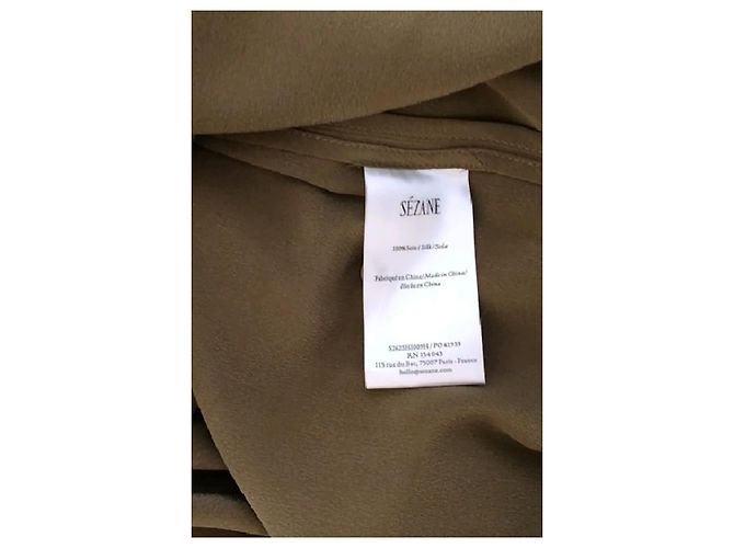 Camicia in seta SéZane kaki Cachi - vista 8
