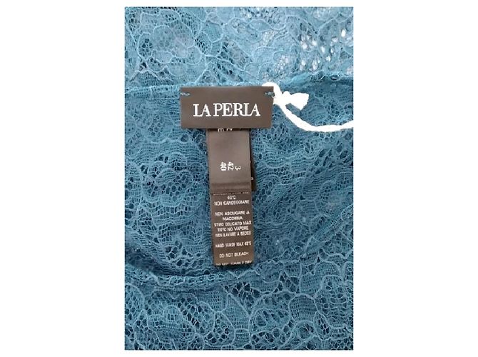 Top La Perla de corte recto azul - vista 7