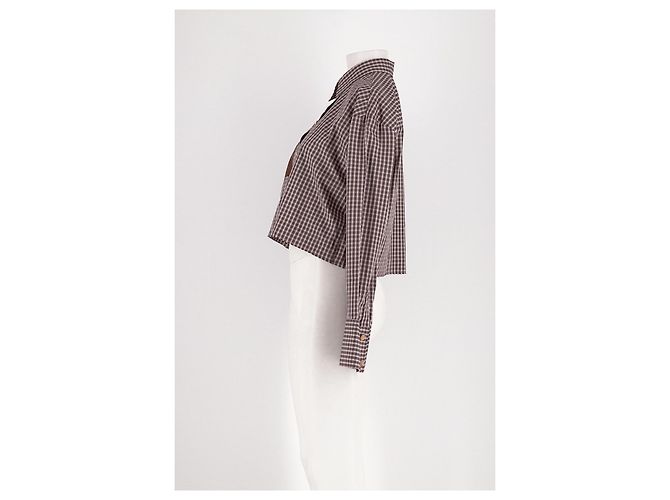 Autre Marque Camicia TRESSÉ in cotone marrone - vista 5