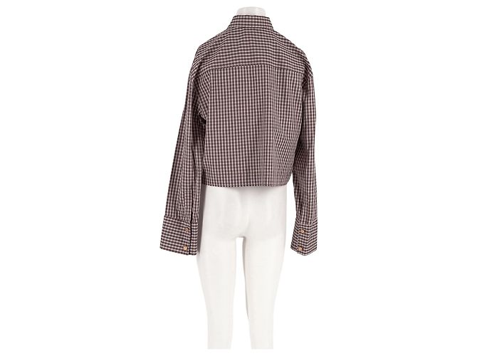 Autre Marque Camicia TRESSÉ in cotone marrone - vista 6