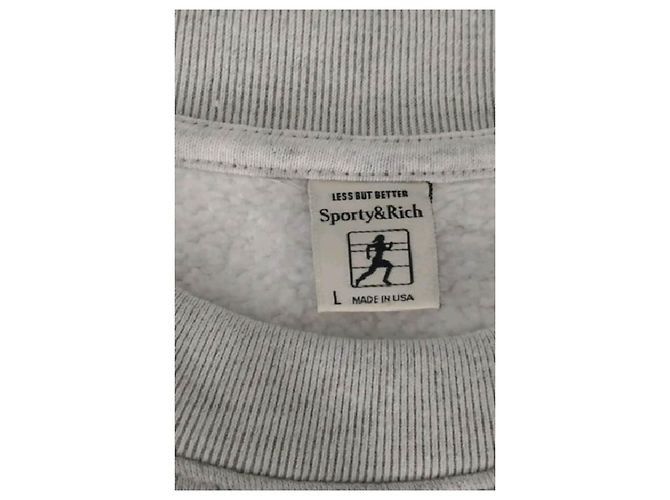 Autre Marque SPORTY & RICH Baumwollpullover Grau L - Ansicht 5