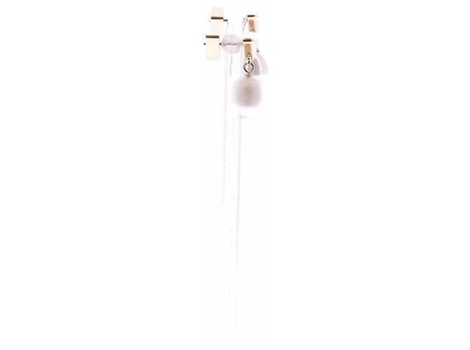 Prada Brincos de metal com pérolas Dourado - vista 4
