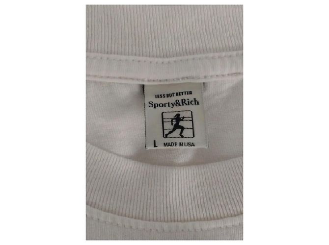 Autre Marque SPORTY & RICH White Cotton Tee L - view 5