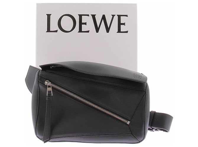 Borsa a tracolla Loewe in pelle nera Nero - vista 8