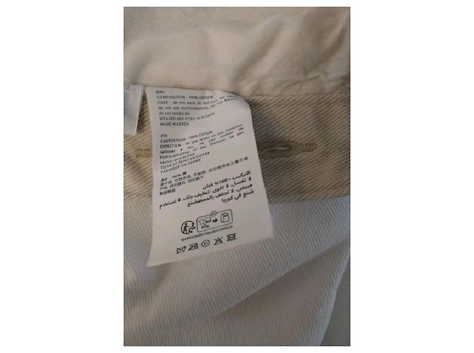 Autre Marque Vaqueros de algodón blanco THE FRANKIE SHOP - vista 6