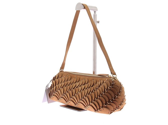 Autre Marque Tekel Bag in pelle camel con finiture dorate Cammello - vista 2