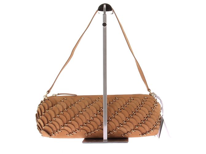 Autre Marque Tekel Bag in pelle camel con finiture dorate Cammello - vista 3
