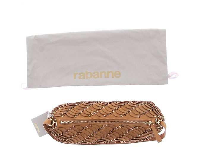 Autre Marque Tekel Bag in pelle camel con finiture dorate Cammello - vista 8