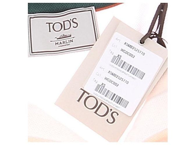 Polo Tod's beige e verde in cotone - vista 6