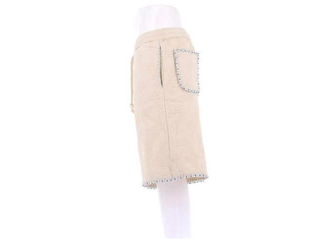 Autre Marque Pantaloncini CALEB PARIS in cotone avorio M Beige - vista 4