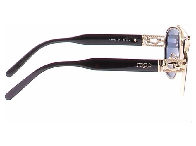 Fred Sonnenbrille Gold und Schwarz - Ansicht 4
